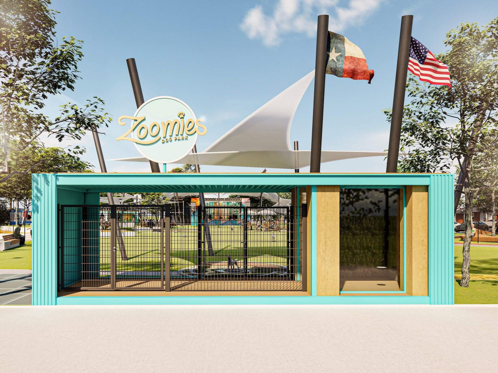 Zoomies Dog Park rendering